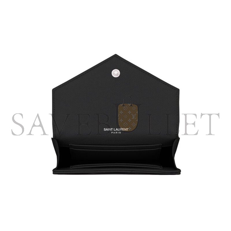 Y*L cassandre matelassÉ small envelope wallet in grain de poudre leather 414404bow081000 (13.5*9.5*3cm)